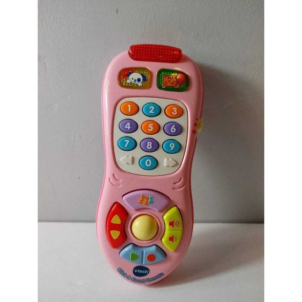 VTech Click and Count Remote Baby Kids Toy Play Sing Learn Pink Tested
